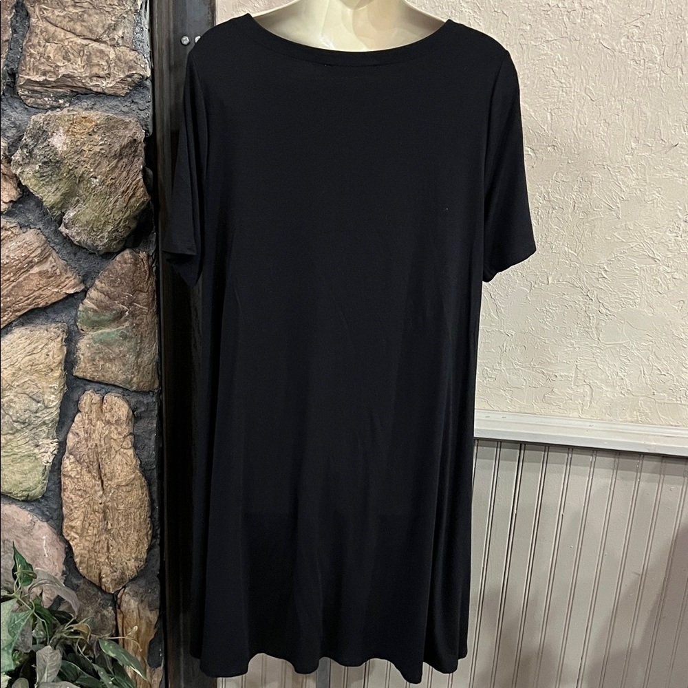 LOFT Black Tunic Top with Button Detail - Picture 3 of 6